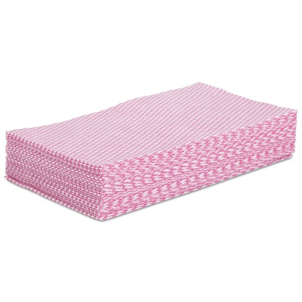 Boardwalk Towels & Wipes, Pink/White, Polyester; Rayon, 200 Wipes, 12" x 21", 200 PK BWKN8140